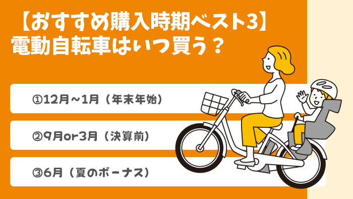 【おすすめ購入時期ベスト3】電動自転車はいつ買う？