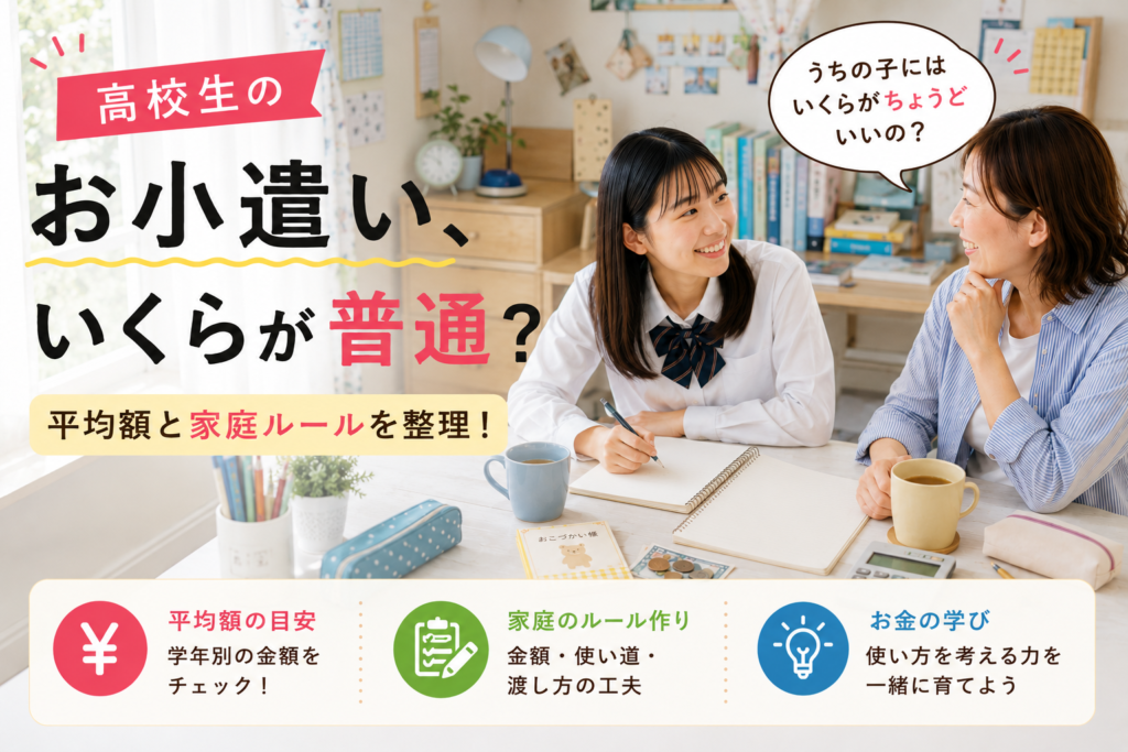 【最新版】高校生のお小遣い事情｜平均額やバイトなしでもOKのお小遣いの増やし方とは？